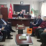 Orhaneli Kaymakamı Emir Osman Bulgurlu, Belediye Başkanı Ali Akyurt, Halk Eğitim Müdürü Bayram Yiğitbaşı’na Ziyaret